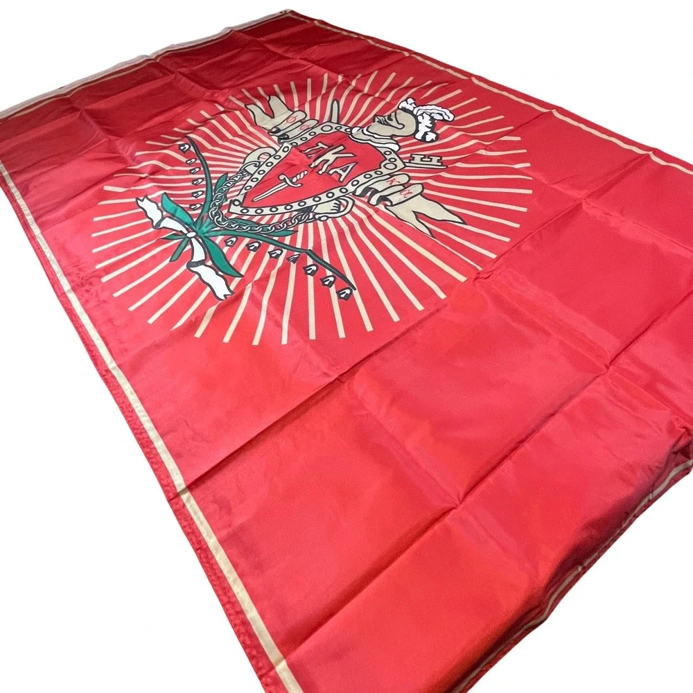 Pi Kappa Alpha Fraternity Flag 3x5 Red Gold Pikes Coat of Arms Greek Decor NEW